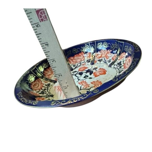 Floral Oriental Daher Decorated Ware Tin Plate 1971 England Blue Peach Gold VTG - Picture 7 of 7